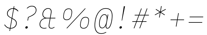 LeloMono ThinItalic Font OTHER CHARS