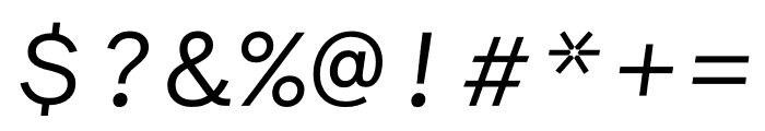 Lettera Mono Italic Font OTHER CHARS