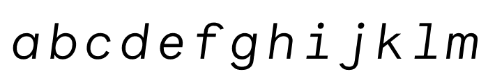 Lettera Mono Italic Font LOWERCASE