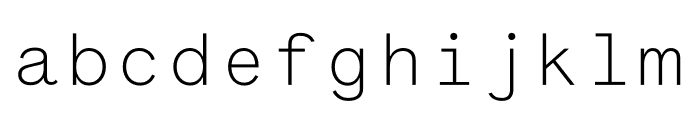 Lettera Mono Light Font LOWERCASE