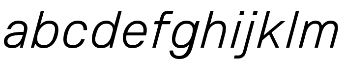 Light Italic Font LOWERCASE