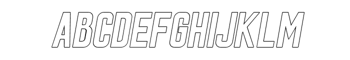 LightSport ItalicOutline Font UPPERCASE