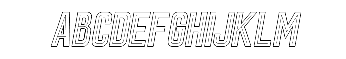 LightSport ItalicOutline Font LOWERCASE