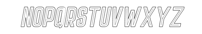 LightSport ItalicOutline Font LOWERCASE