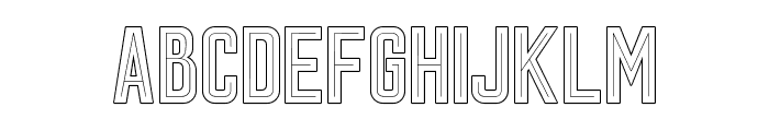 LightSport Outline Font LOWERCASE