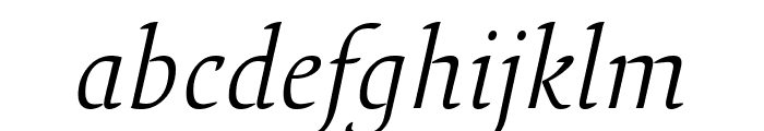 Lirico ExtraLight Italic Font LOWERCASE