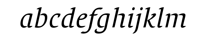 Lirico Press Light Italic Font LOWERCASE