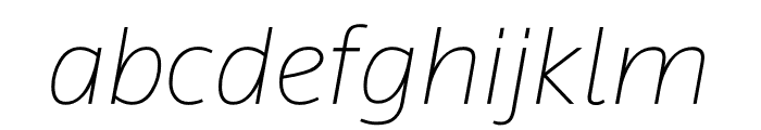 Locator Ultra Light Italic Font LOWERCASE