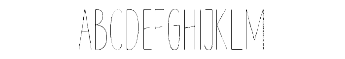 Lonne Rough Thin Font UPPERCASE