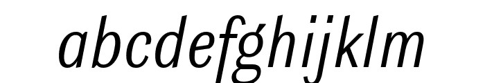Ludwig Condensed Light Italic Font LOWERCASE