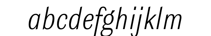 Ludwig Condensed Thin Italic Font LOWERCASE