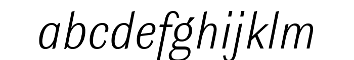 Ludwig SemiCondensed Thin Italic Font LOWERCASE