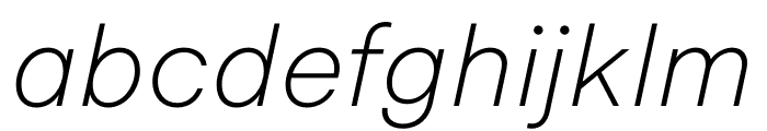 Macan Extralight Italic Font LOWERCASE