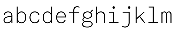 Macan Mono Extralight Font LOWERCASE