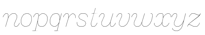 Mad Serif Light Italic Font LOWERCASE