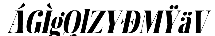 Manison Extra Bold Condensed Oblique Font UPPERCASE