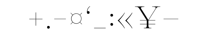 Manison Extra Light Expanded Font OTHER CHARS