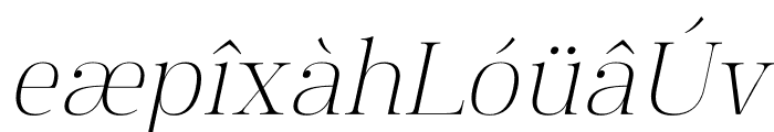 Manison Extra Light Oblique Font LOWERCASE