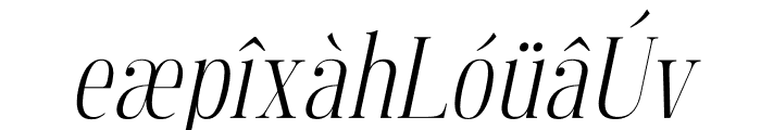 Manison Light Condensed Oblique Font LOWERCASE