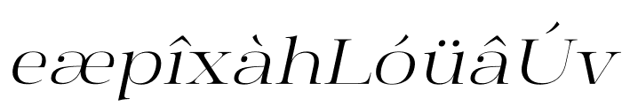 Manison Light Expanded Oblique Font LOWERCASE