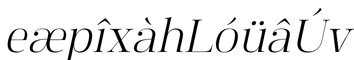 Manison Light Oblique Font LOWERCASE