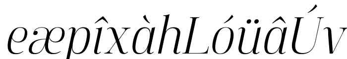 Manison Light Semi Condensed Italic Font LOWERCASE