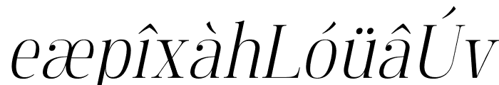 Manison Light Semi Condensed Oblique Font LOWERCASE