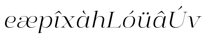 Manison Light Semi Expanded Italic Font LOWERCASE