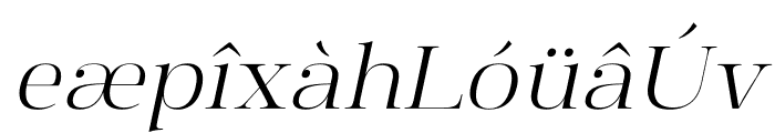 Manison Light Semi Expanded Oblique Font LOWERCASE