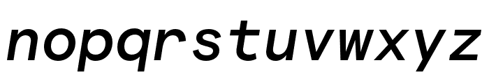 MatterMonoTRIAL MediumItalic Font LOWERCASE