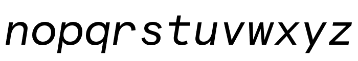 MatterMonoTRIAL RegularItalic Font LOWERCASE