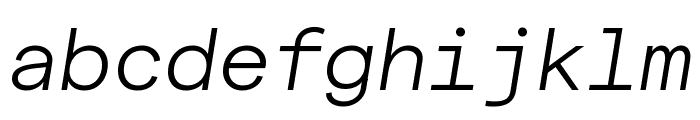 MatterMonoTRIALVF Italics Font LOWERCASE