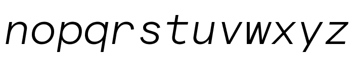 MatterMonoTRIALVF Italics Font LOWERCASE