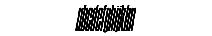 Media Sans Extra Condensed Bold Italic Font LOWERCASE
