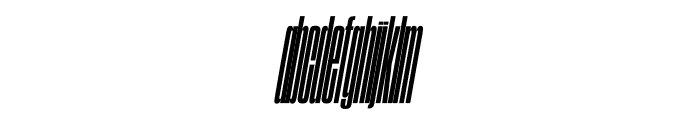 Media Sans Extra Condensed Italic Font LOWERCASE