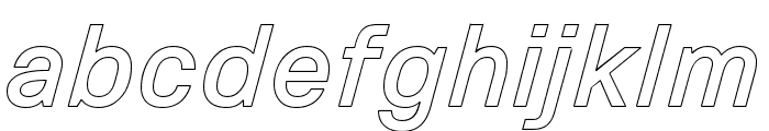 Medium Italic Outline Font LOWERCASE