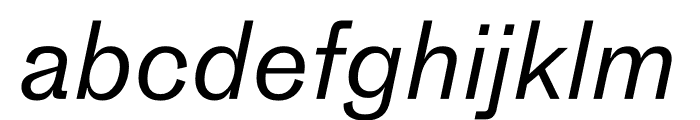 Medium Italic Font LOWERCASE