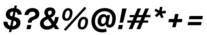 Medium SemiBold Italic Font OTHER CHARS