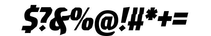 Meran Condensed Black Italic Font OTHER CHARS
