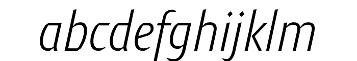 Meran Condensed Light Italic Font LOWERCASE