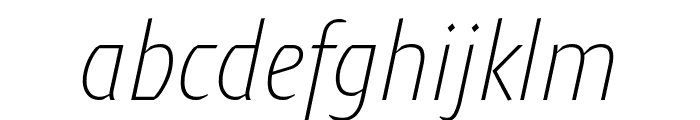 Meran Condensed Thin Italic Font LOWERCASE