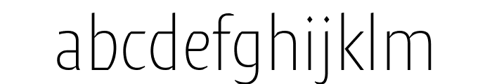 Meran Condensed Thin Font LOWERCASE