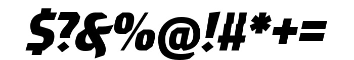 Meran SmCondensed Black Italic Font OTHER CHARS
