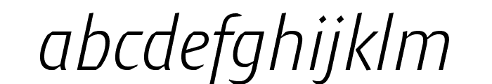 Meran SmCondensed Light Italic Font LOWERCASE