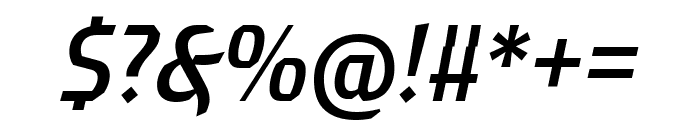 Meran SmCondensed SemiBold Italic Font OTHER CHARS