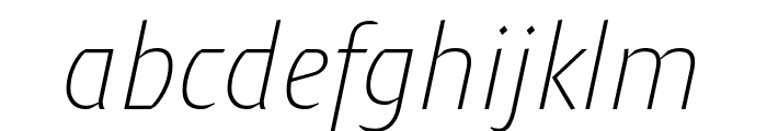Meran SmCondensed Thin Italic Font LOWERCASE