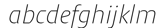 Meran Thin Italic Font LOWERCASE