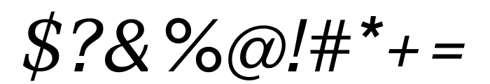 Messina Modern Regular Italic Font OTHER CHARS