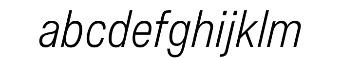 Messina Sans Condensed Light Italic Font LOWERCASE