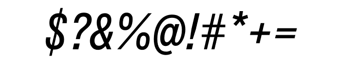 Messina Sans Condensed Regular Italic Font OTHER CHARS